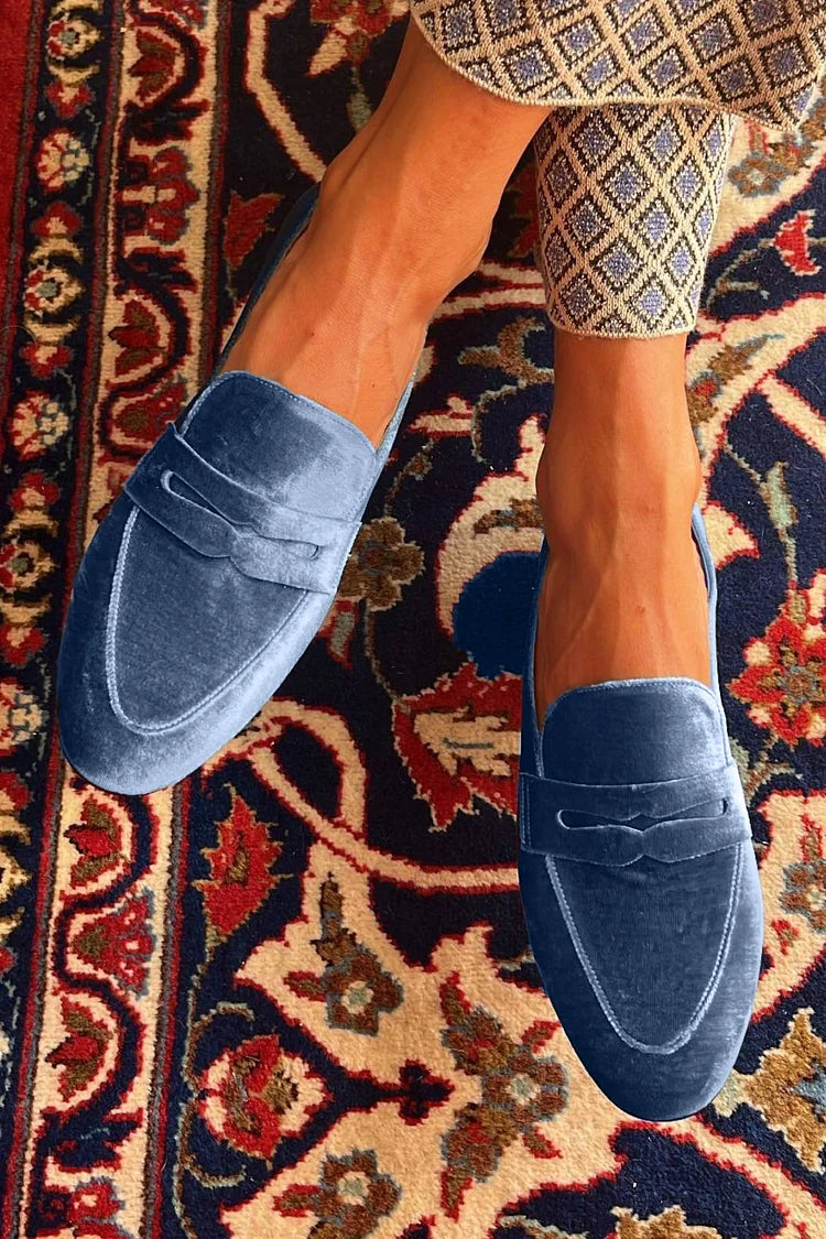 BRENDA™ | FLØYELSLOAFERS