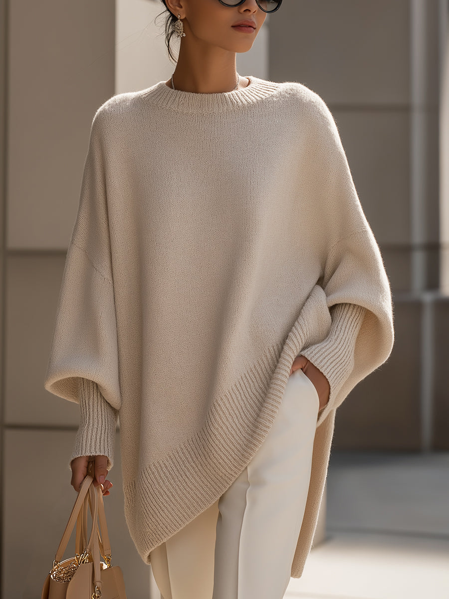 Isabella™ Oversized Poncho — Beige