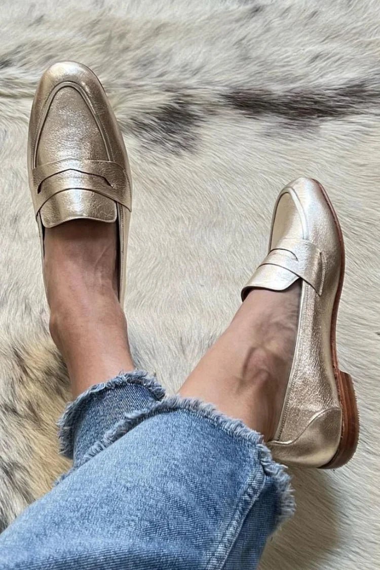 GOLDSHINE™ | SKINNENDE LYST GULL LOAFER