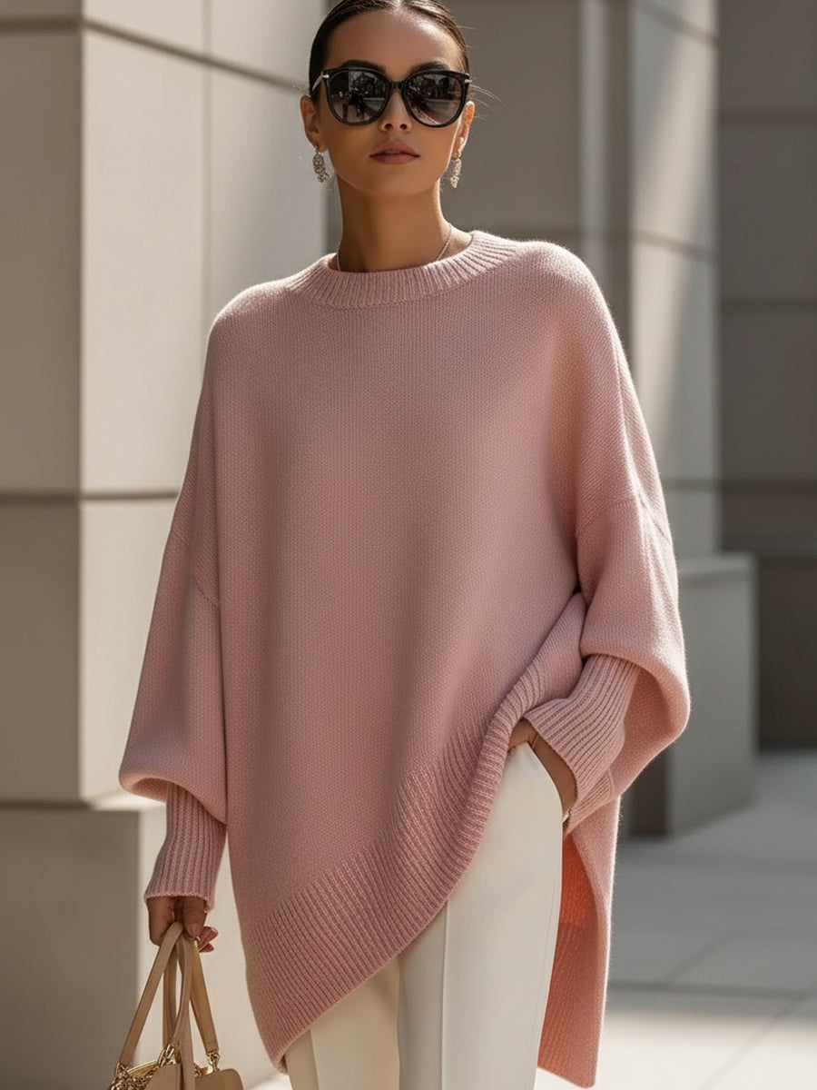 Isabella™ Oversized Poncho — Rosa
