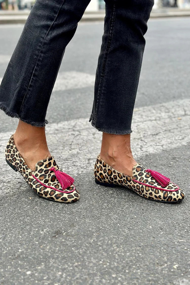 DYRPRINT LOAFER MED FUCHSIA FRYNSER