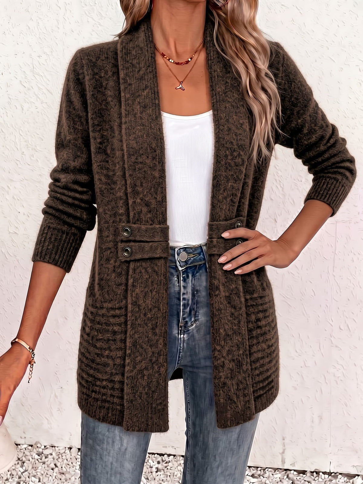 CAMILLE™ | RIBBESTRIKKET CARDIGAN