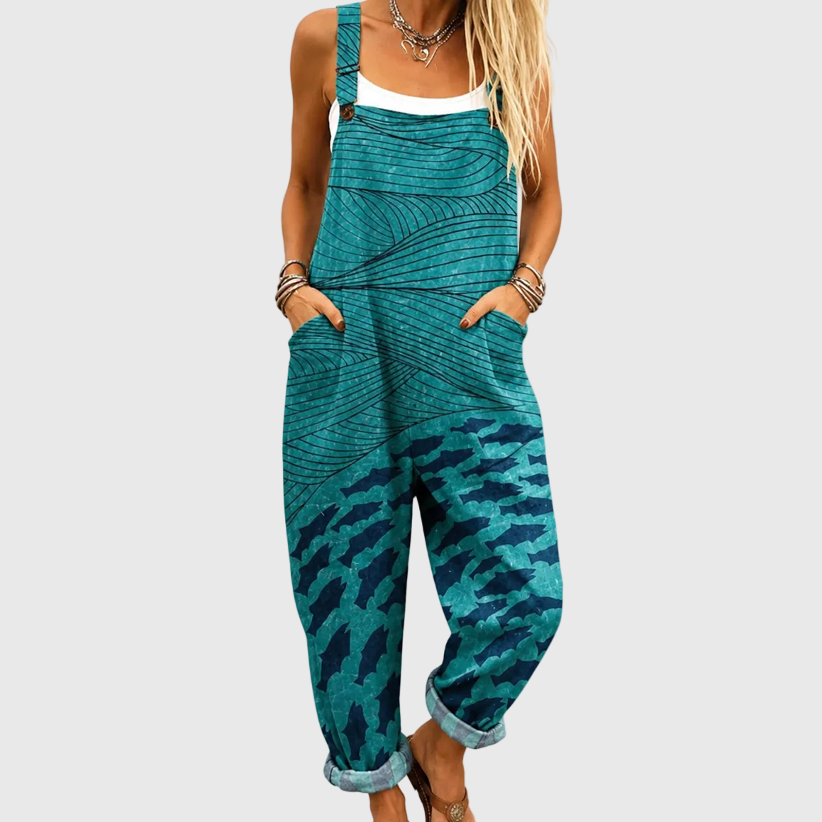 RØNNAUG™ | MARINEBØLGE SOMMER JUMPSUIT