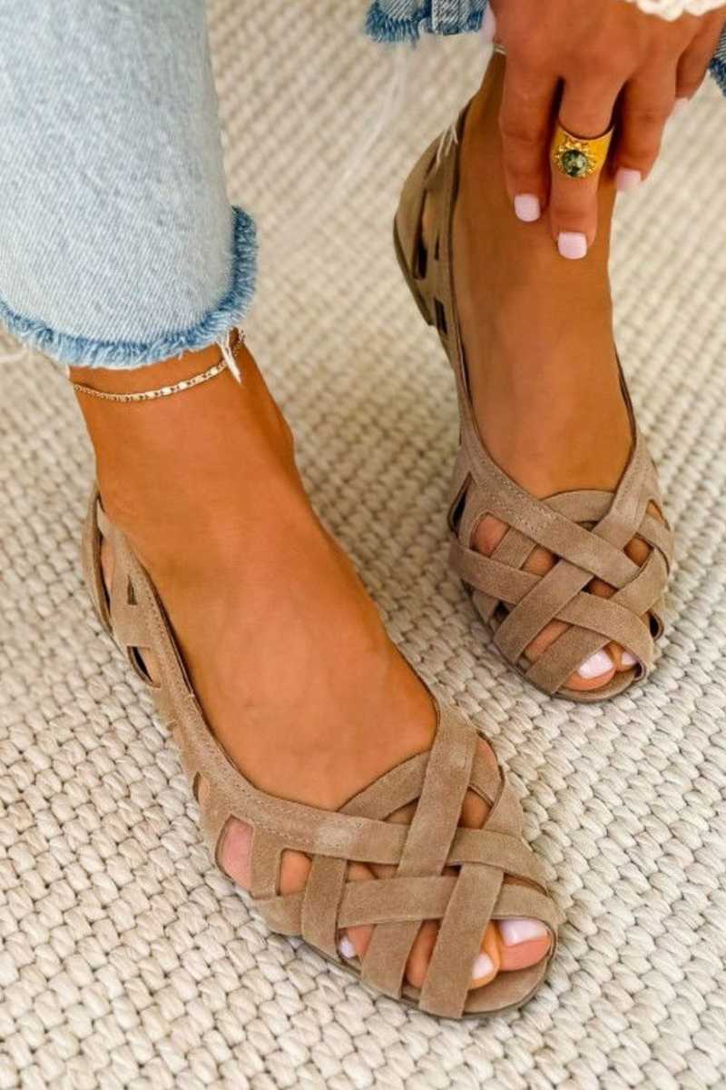 QUENNIE™ | FLETTEDE SOMMERSANDALER — Beige