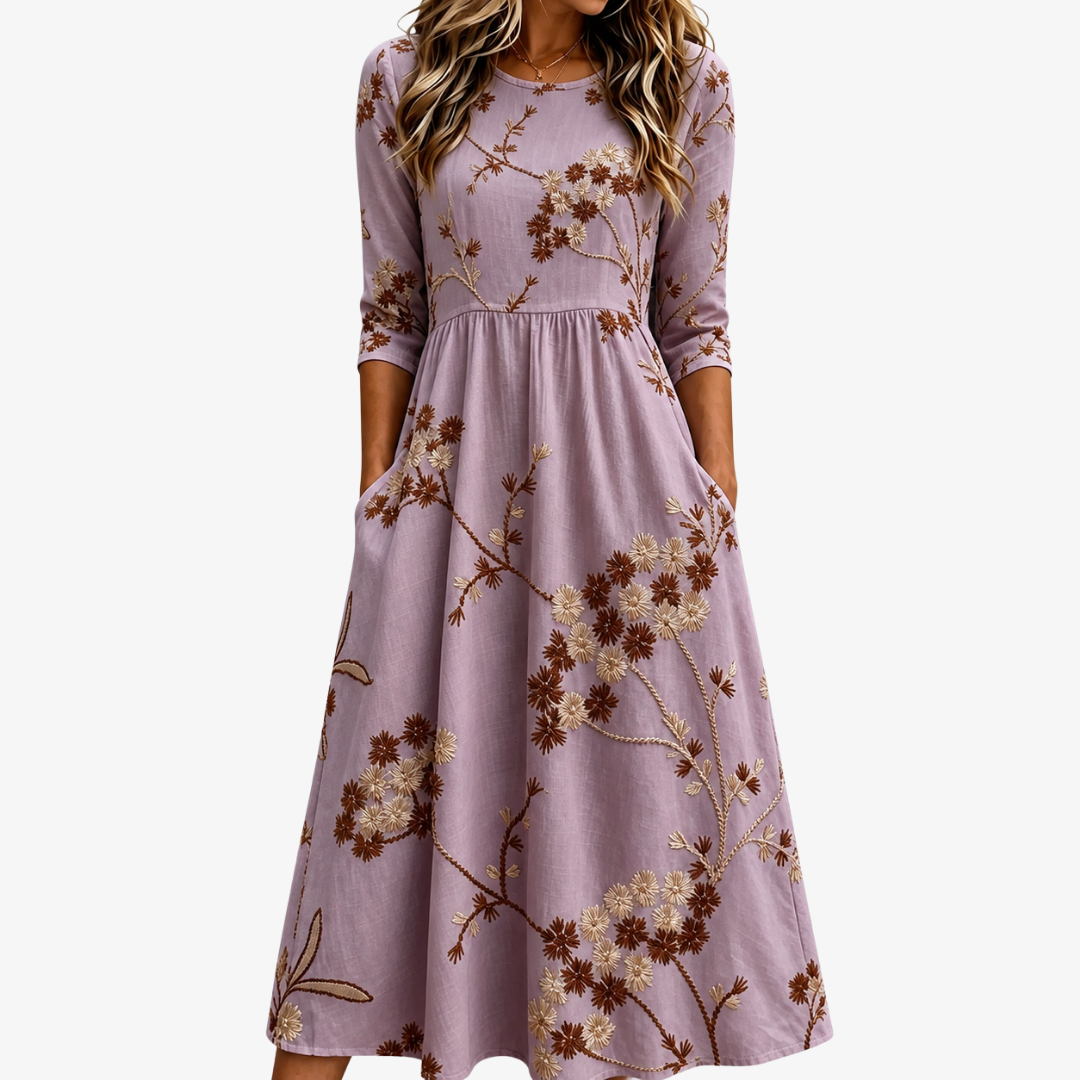 ALINA™ | LYNG ENG BLOMSTER KJOLE MED LOMMER
