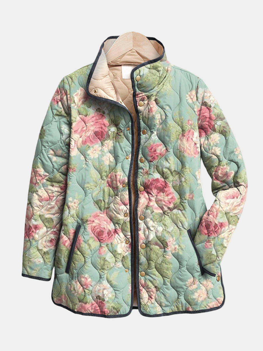 CLAIRE™ | QUILTET JAKKE MED PRINT