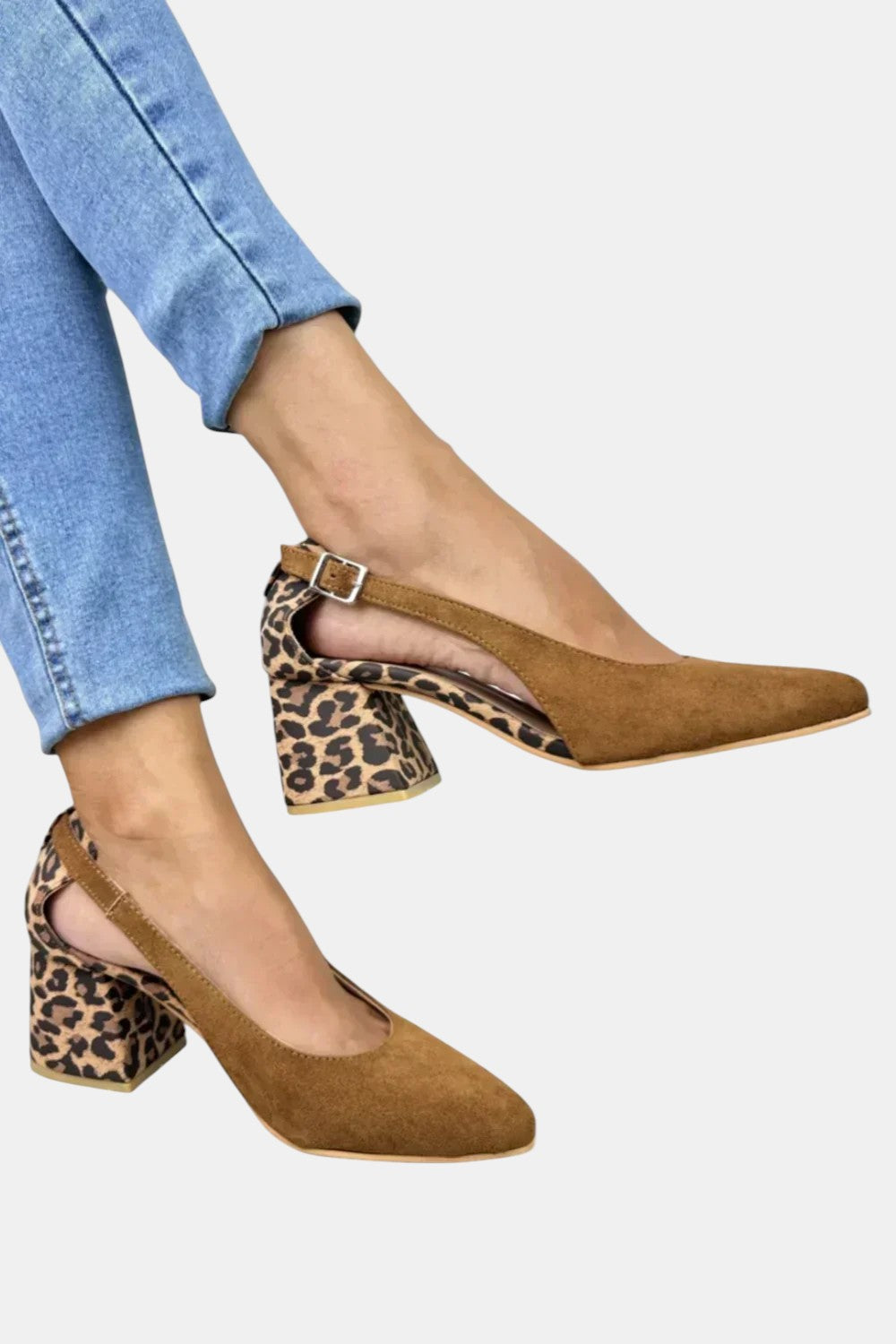 CAMILA™ | LEOPARDPRINT HÆL SLINGBACKS