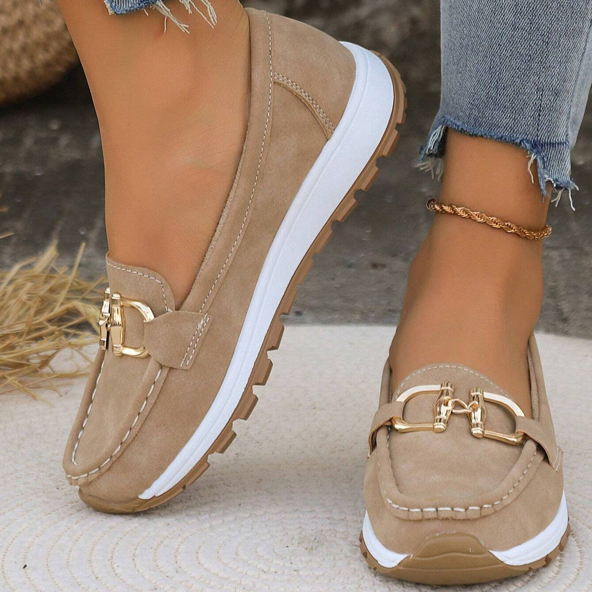 ÅSNE™ | Flate Spenne Loafers