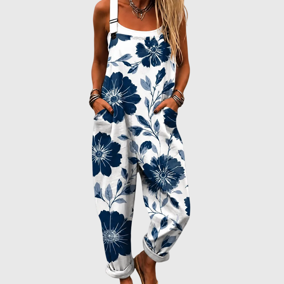 GUDRUN™ | INDIGO BLOMSTER VINTAGE OVERALL