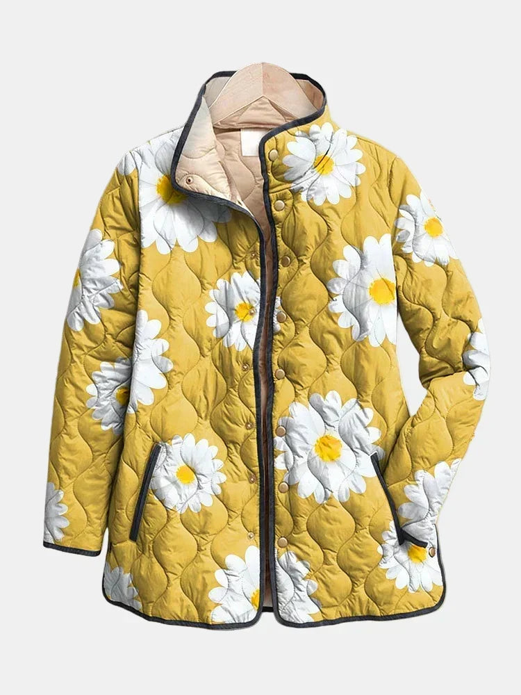 ELISE™ | QUILTET JAKKE MED PRINT