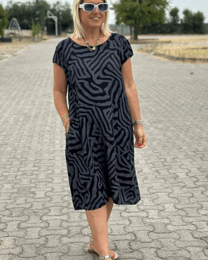 Sophia™ Rund Hals Sommerkjole