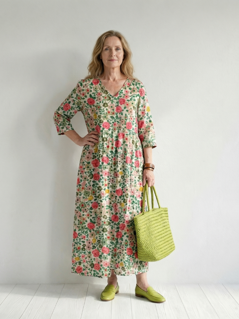 COLIN™ | SPREDTE BLOMSTER MIDI-KJOLE