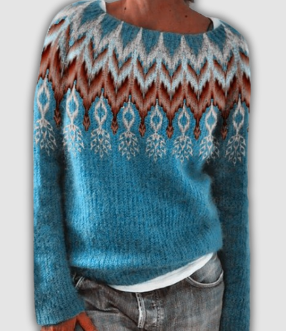LINNEA™ | RETRO-GENSER — Blue/Winter