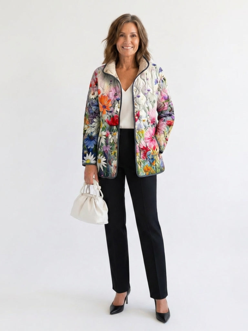 MANON™ | QUILTET JAKKE MED PRINT