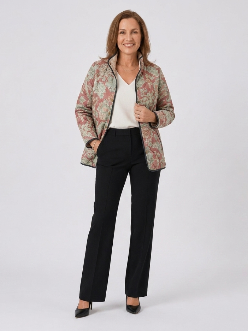 PAULINE™ | QUILTET JAKKE MED PRINT