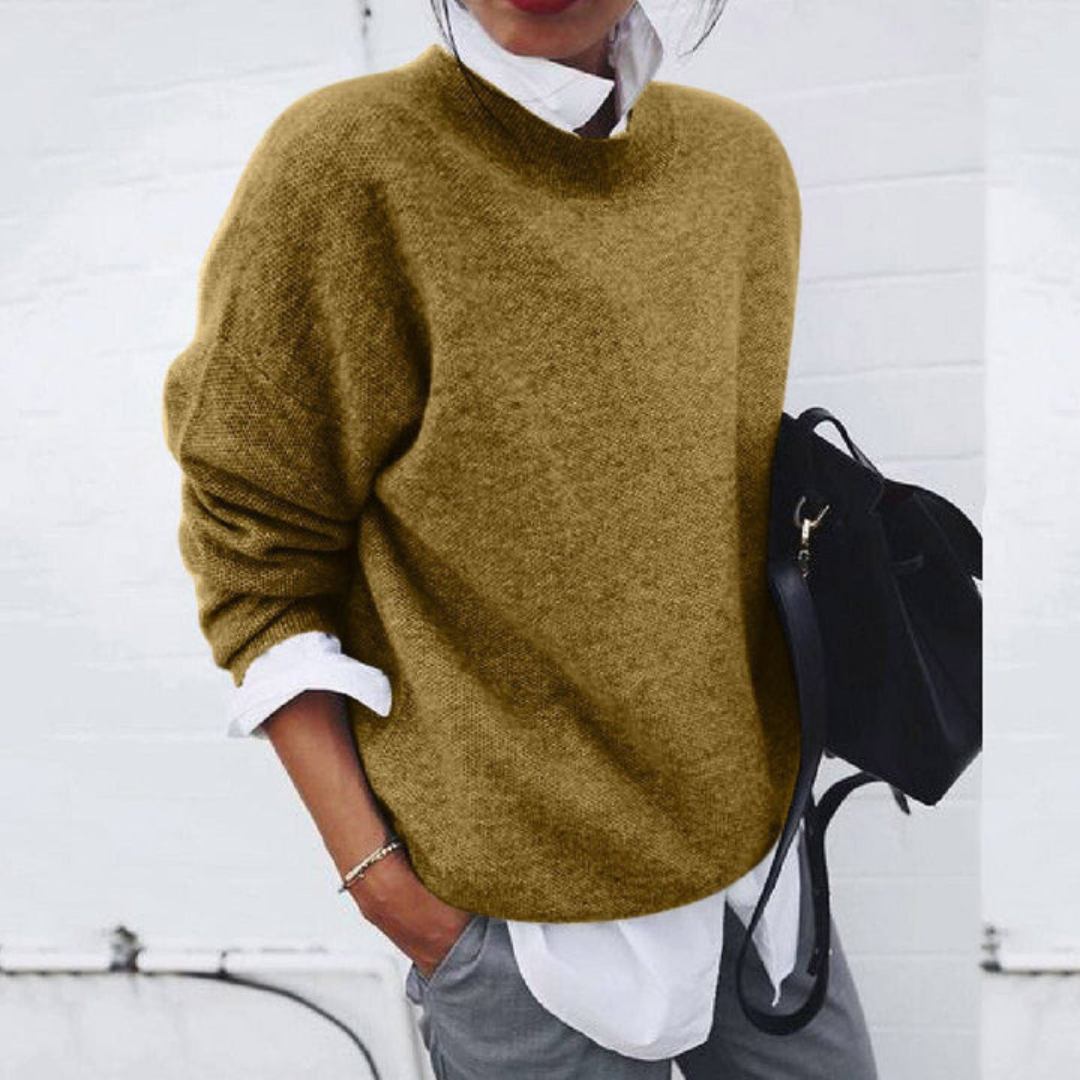 FREYA™ | KOSELIG STRIKKEGENSER — Khaki