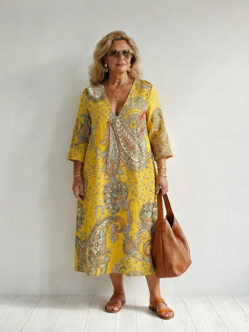 ROWAN™ | PAISLEY MAGEDEKK MIDI-KJOLE