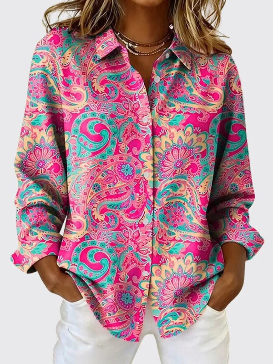 KAIA™ | VINTAGE KNAPPEBLUSE — Rosa