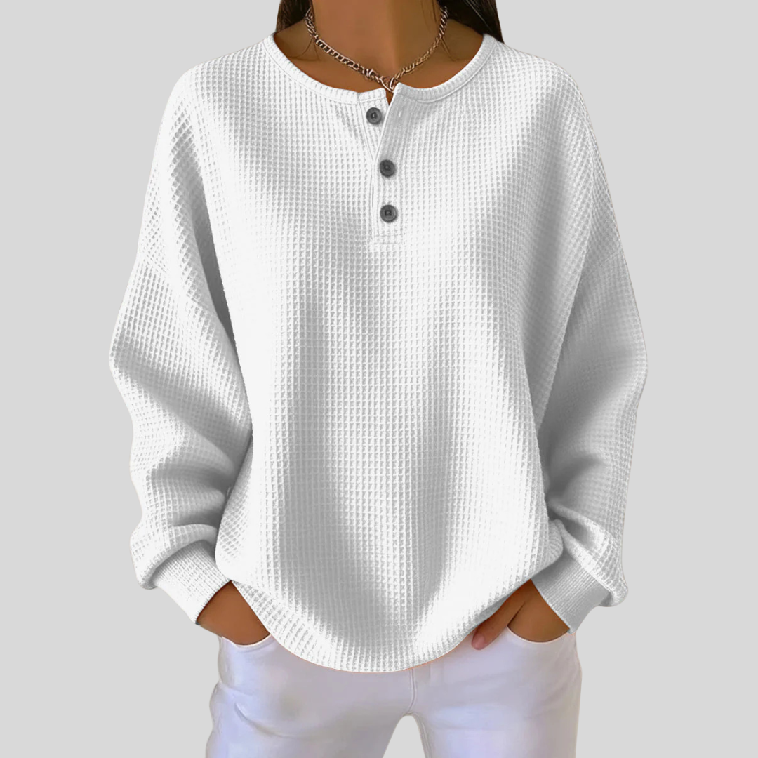 ROMY™ | HENLEY-TOPP — Hvit