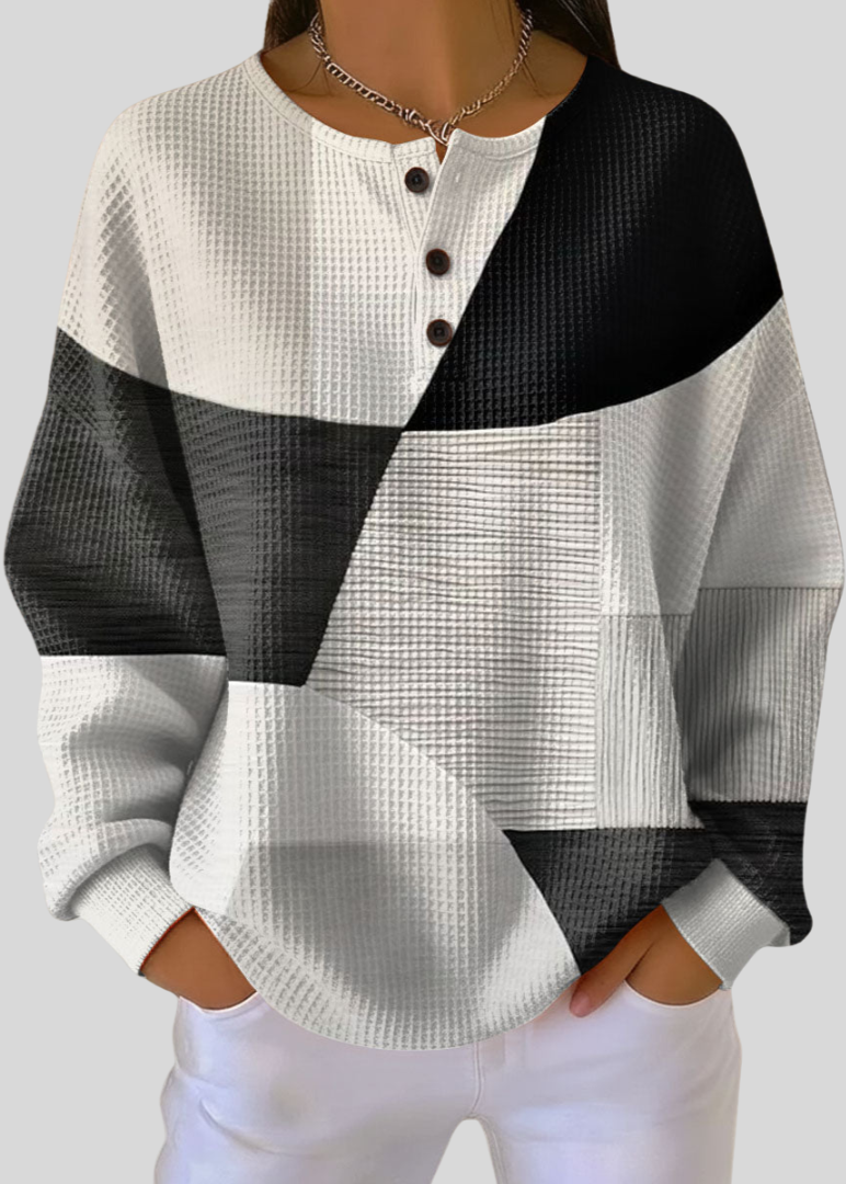 INGRID™ | HENLEY-SWEATSHIRT — Uk 8 (S)