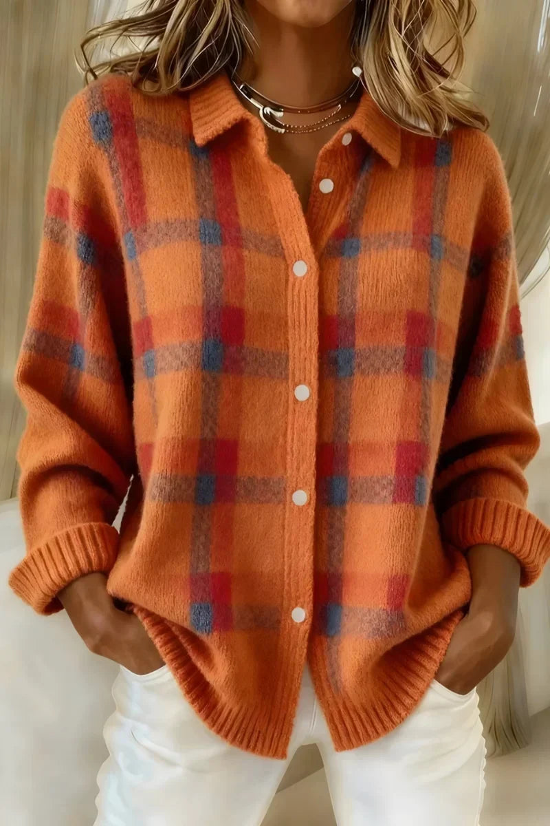 MEGAN™ | RUTETE KNAPPECARDIGAN