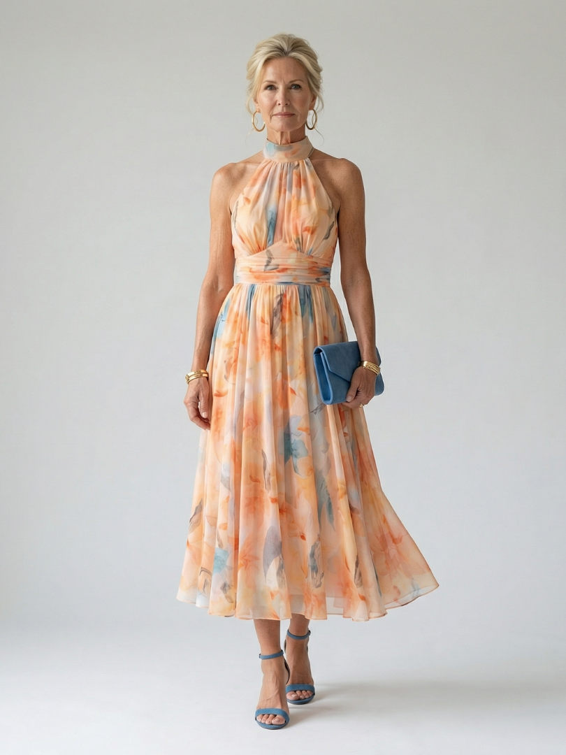 ELIN™ | MYK HALTER MIDI-KJOLE