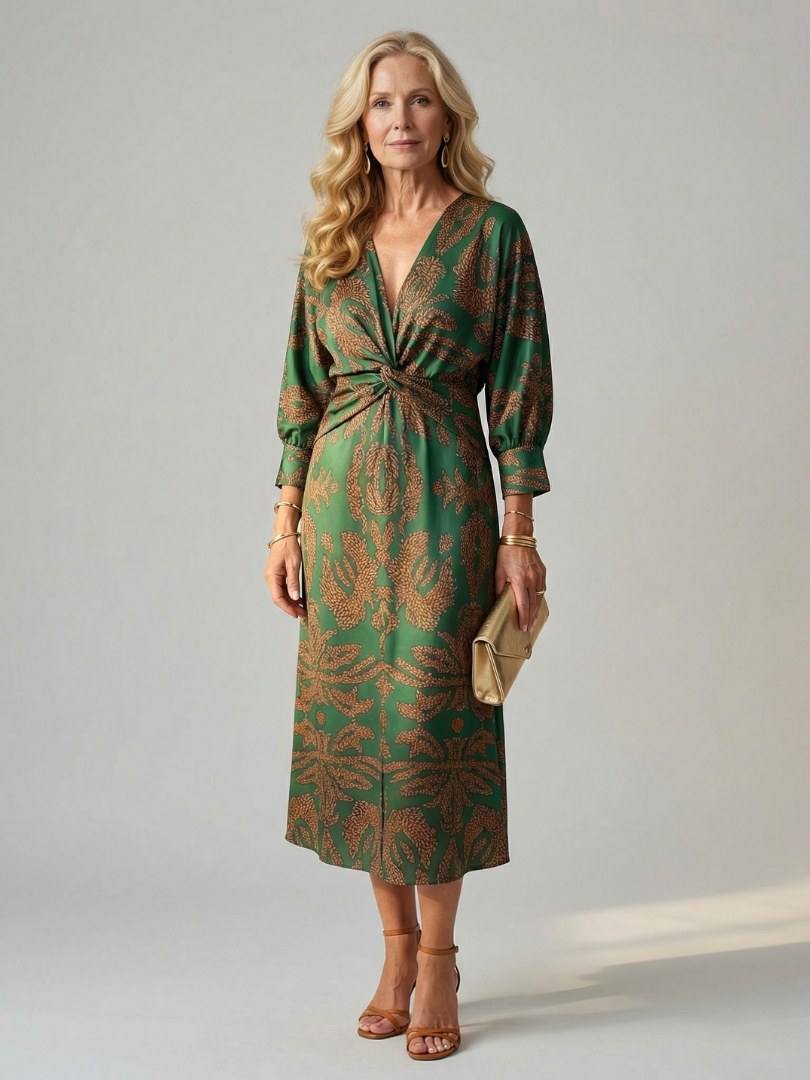 LUNE™ | NATURLIG WRAP MIDI-KJOLE