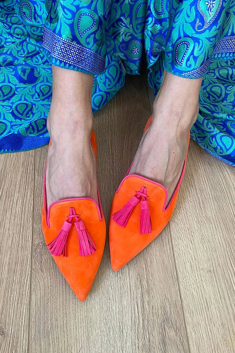 AMELIE™ | LOAFERS MED TASSEL — Oransje