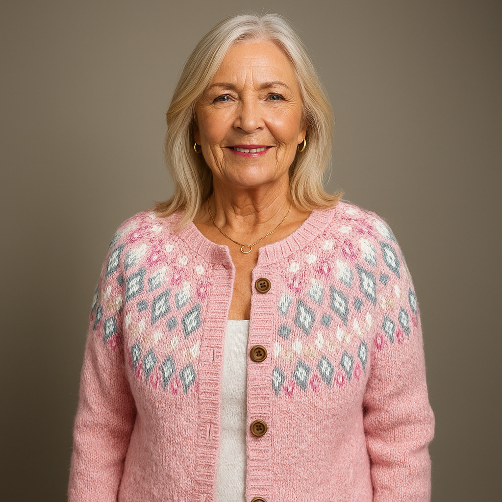 RONJA™ | KOSELIG ROSA STRIKKECARDIGAN