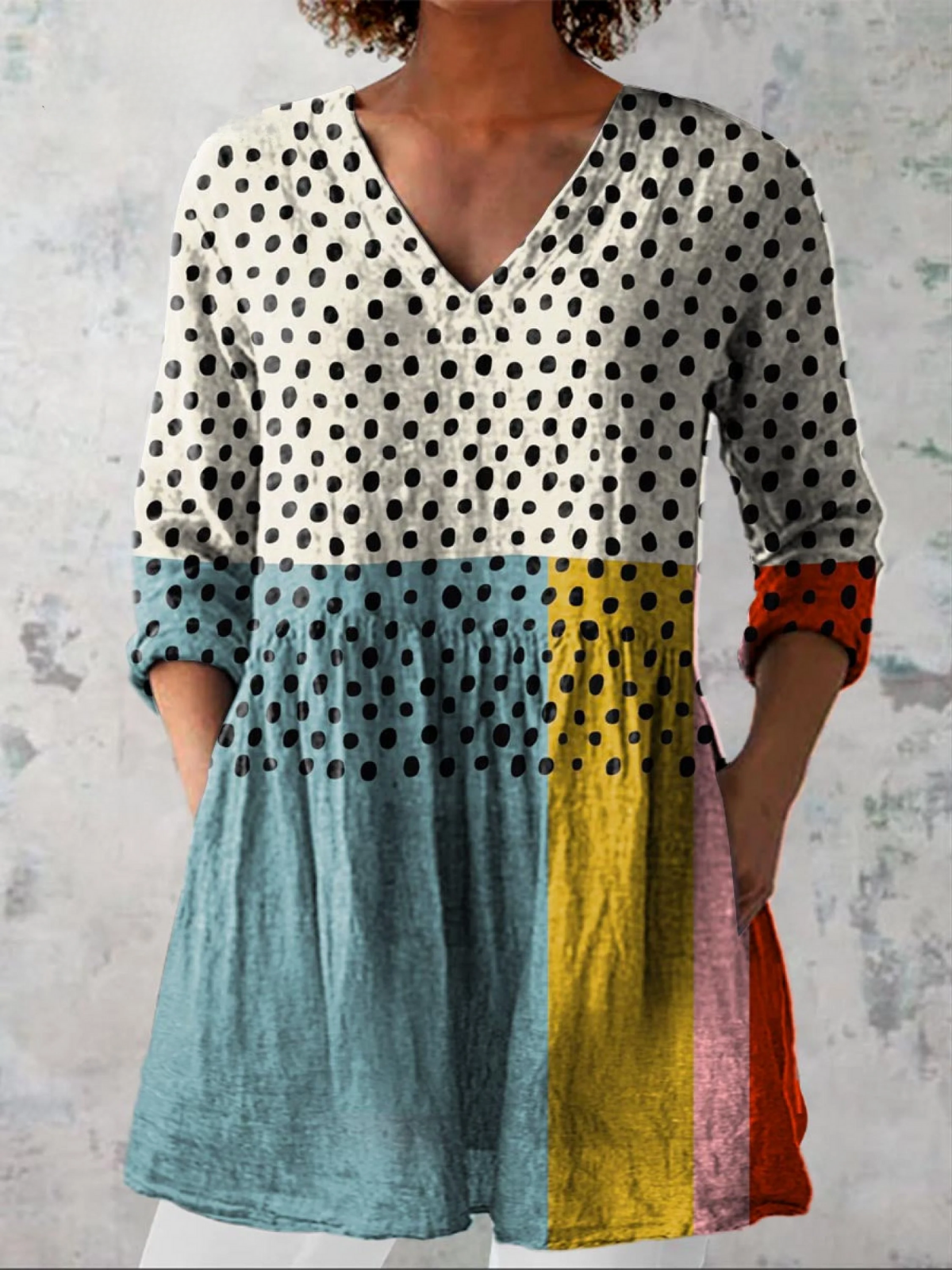 VALÉRIE™ | LANG BLUSE MED V-HALS
