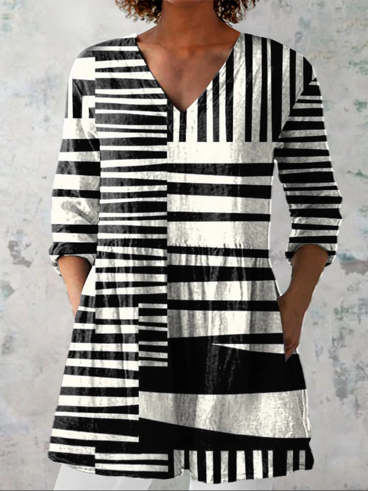 CAPRI™ | LANG V-HALS BLUSE