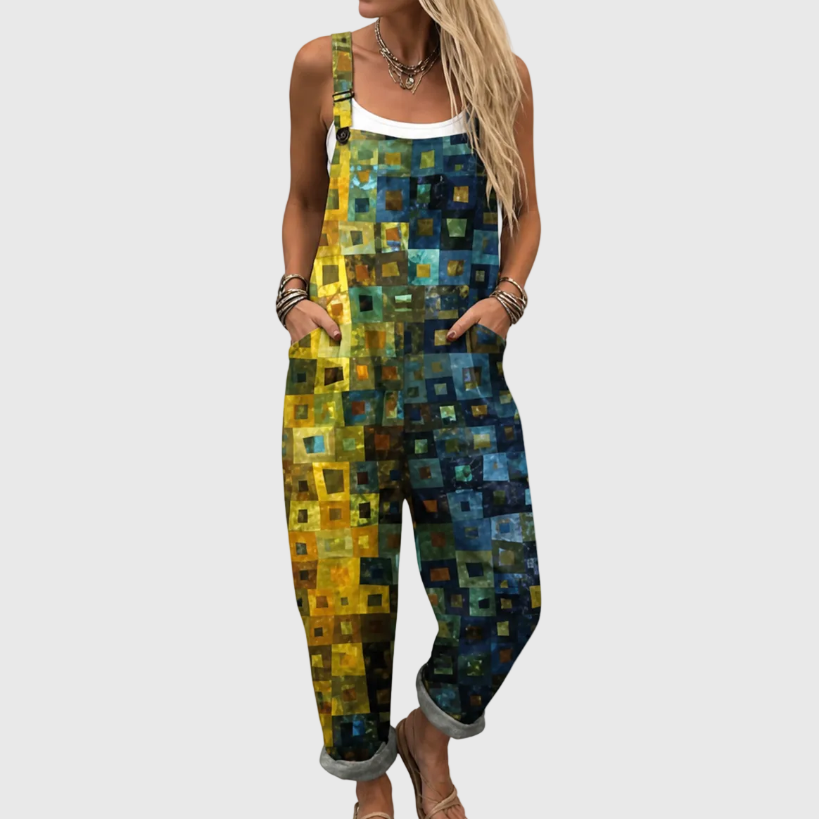 ALFHILD™ | ELEGANT MOSAIKK MØNSTER MYK JUMPSUIT