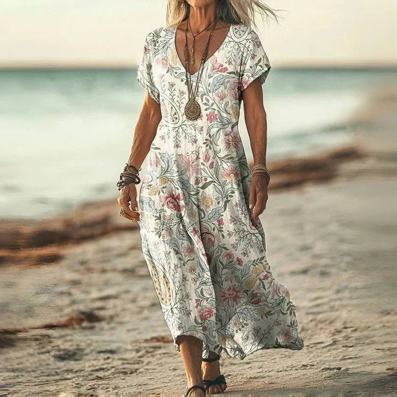 CATERINA™ | VINTAGE MIDI-KJOLE MED FLYTENDE SNITT