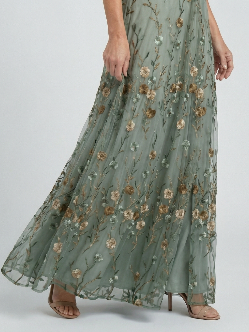 SELORA™ | FLOWY MAXIKJOLE MED HALTERNECK
