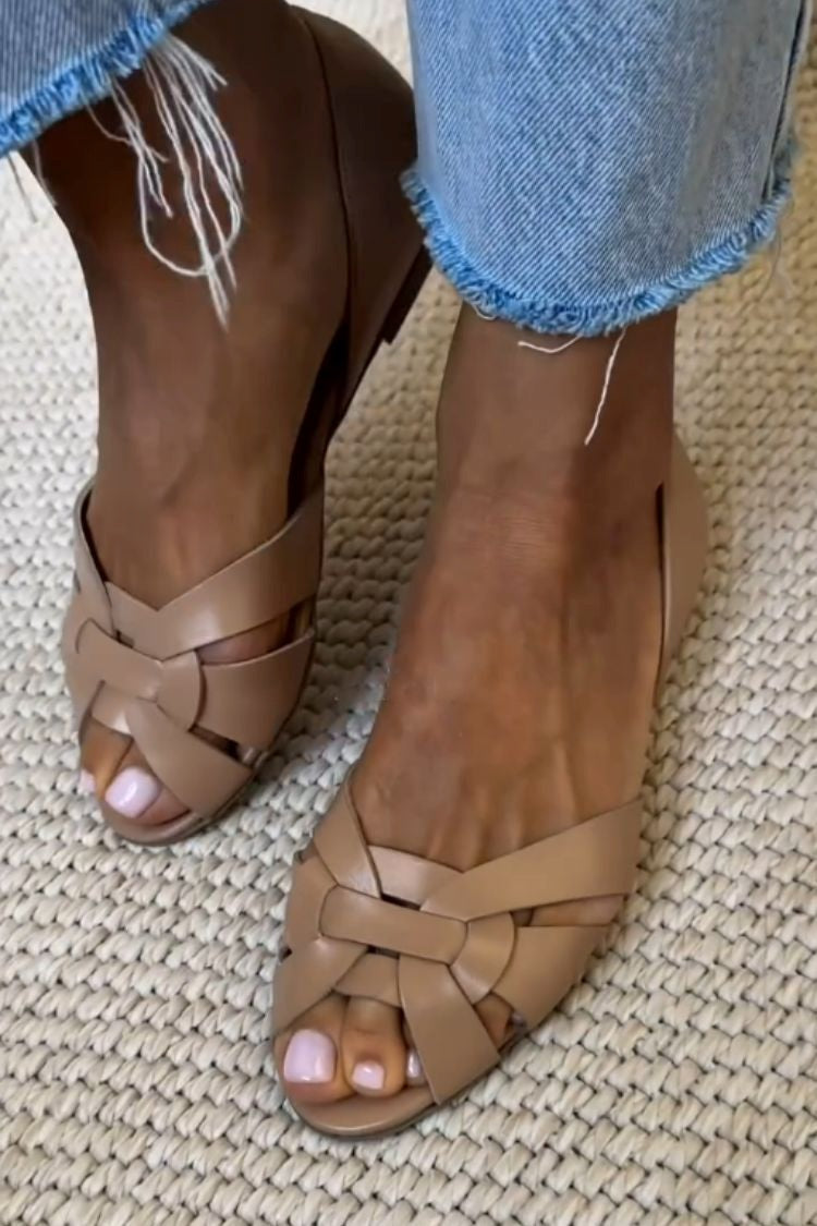 ZARRIE™ | FLETTEDE SANDALER — Beige