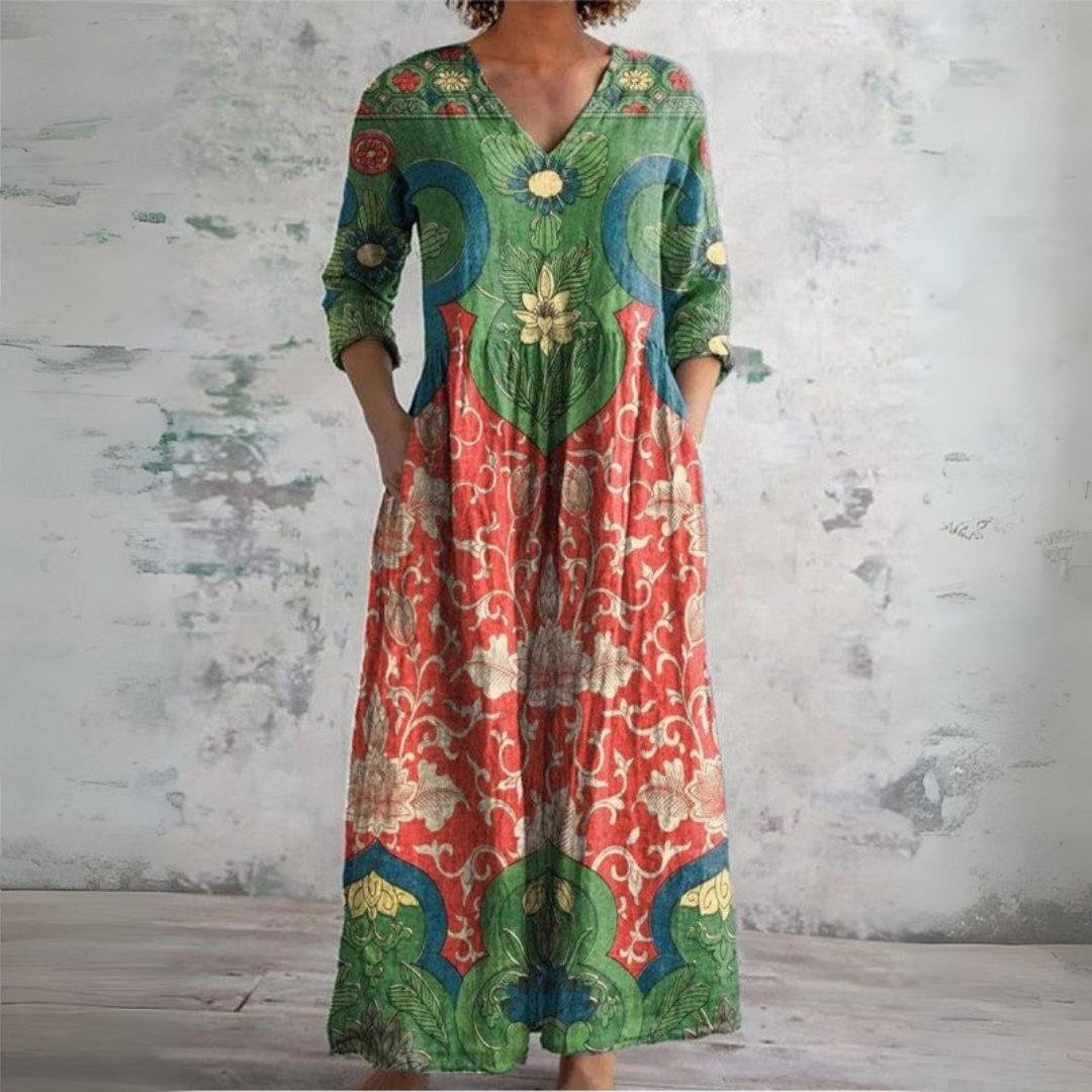 JUDITH ROSE™ | VINTAGE BLOMSTER MAXI-KJOLE