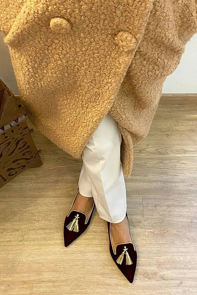 AMELIE™ | LOAFERS MED TASSEL — Svart