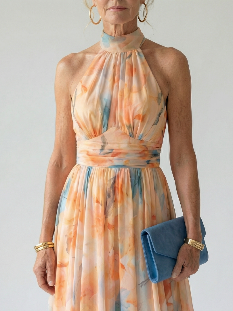 Elin | Myk Halter Midikjole
