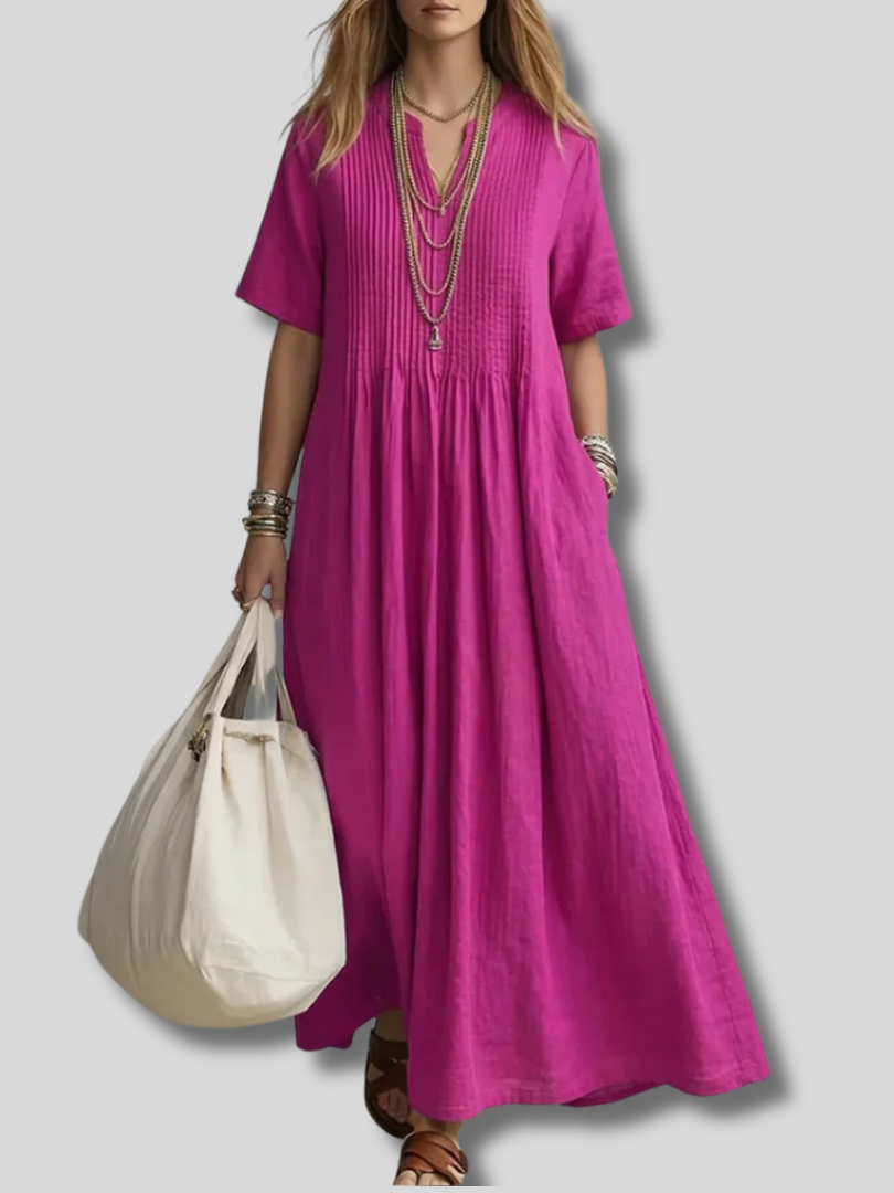 Livia™ Pintuck Maxi-kjole