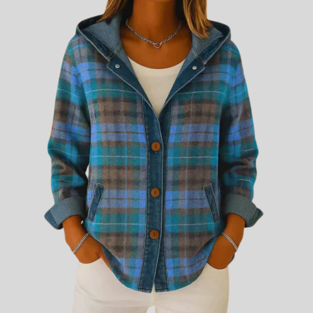 IMOGEN™ | KOSELIG JAKKE MED HETTE — Navy Blue
