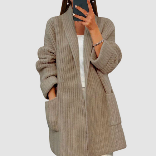 CELINE™ | STRIKKECARDIGAN — Kamel