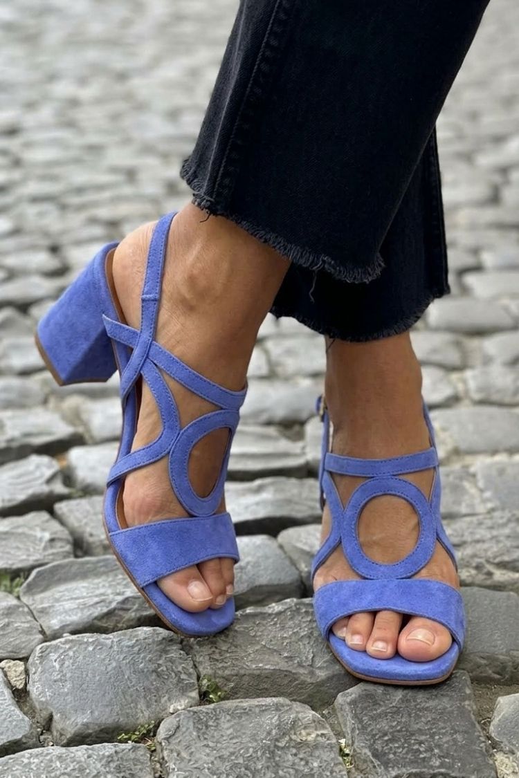 LYKA™ | FARGERIKE SOMMERSANDALER — Blå