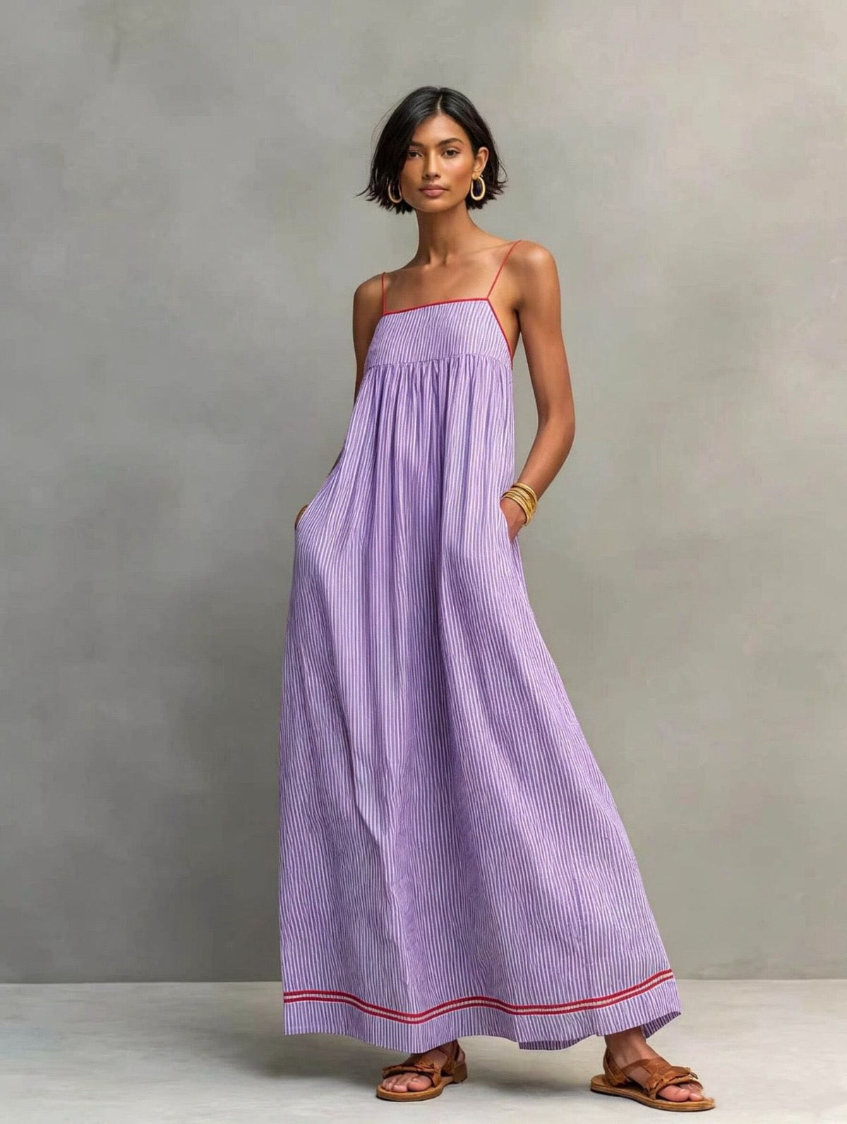 ANIELA™ | ELEGANT MAXIKJOLE — Lilla