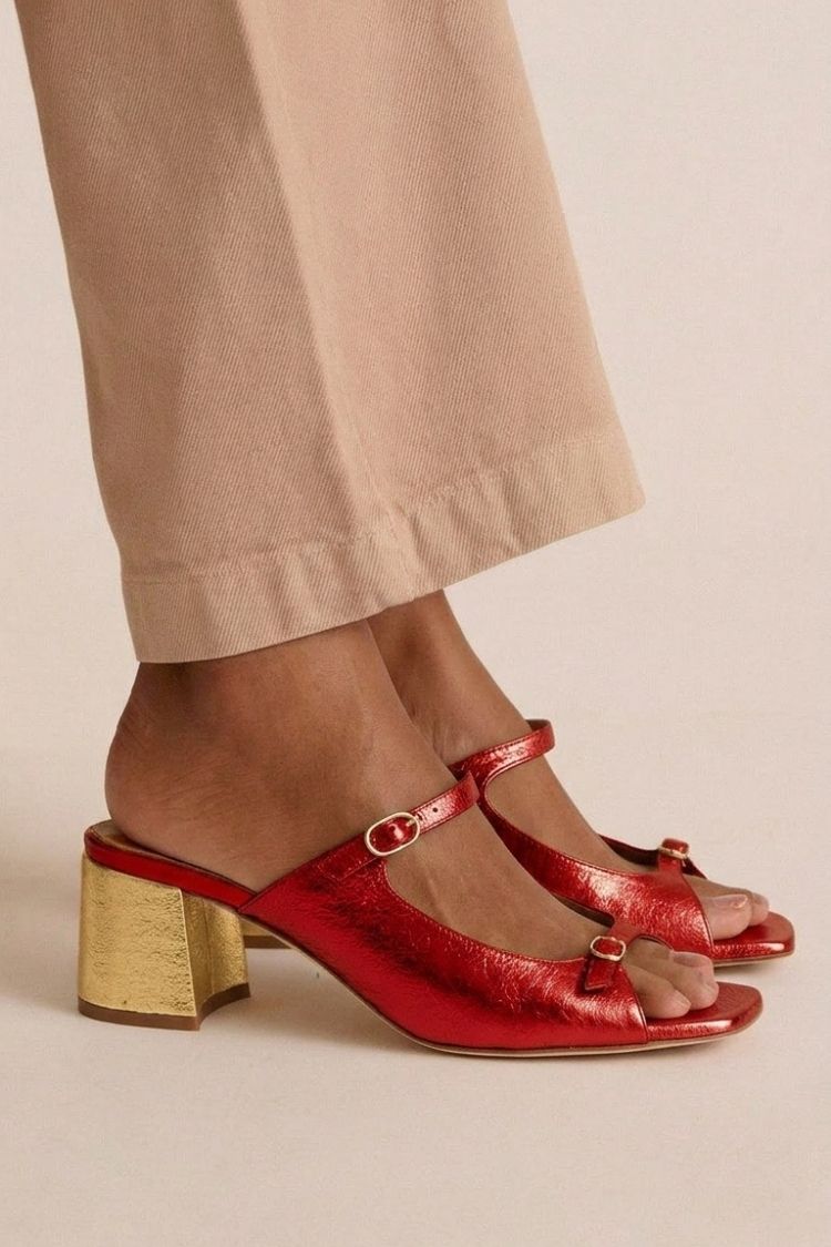RITA™ | ELEGANTE SANDALER — Rød