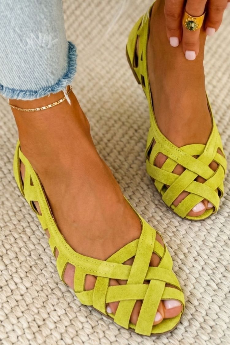 QUENNIE™ | FLETTEDE SOMMERSANDALER — Neon Green