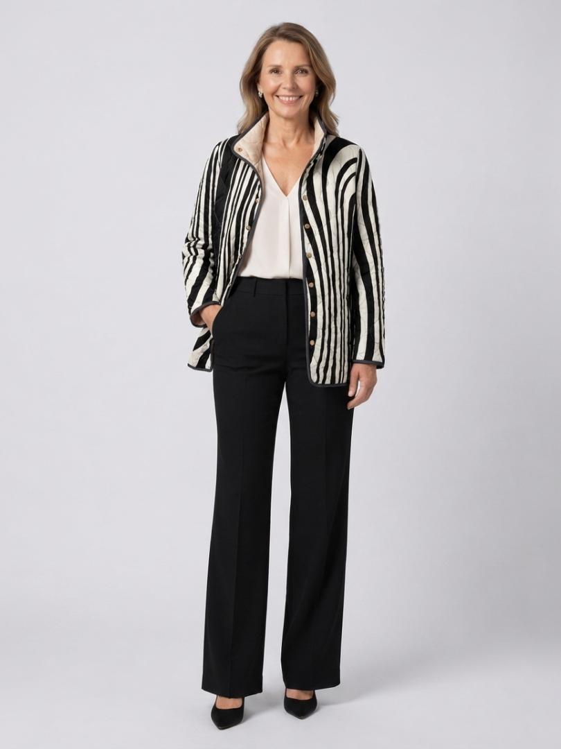 SYLVIE™ | QUILTET JAKKE MED PRINT