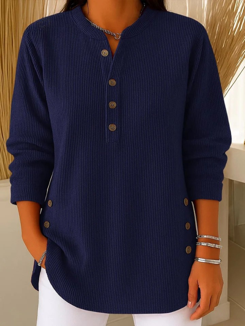 NANNA™ | HENLEY-TUNIKA — Marineblå