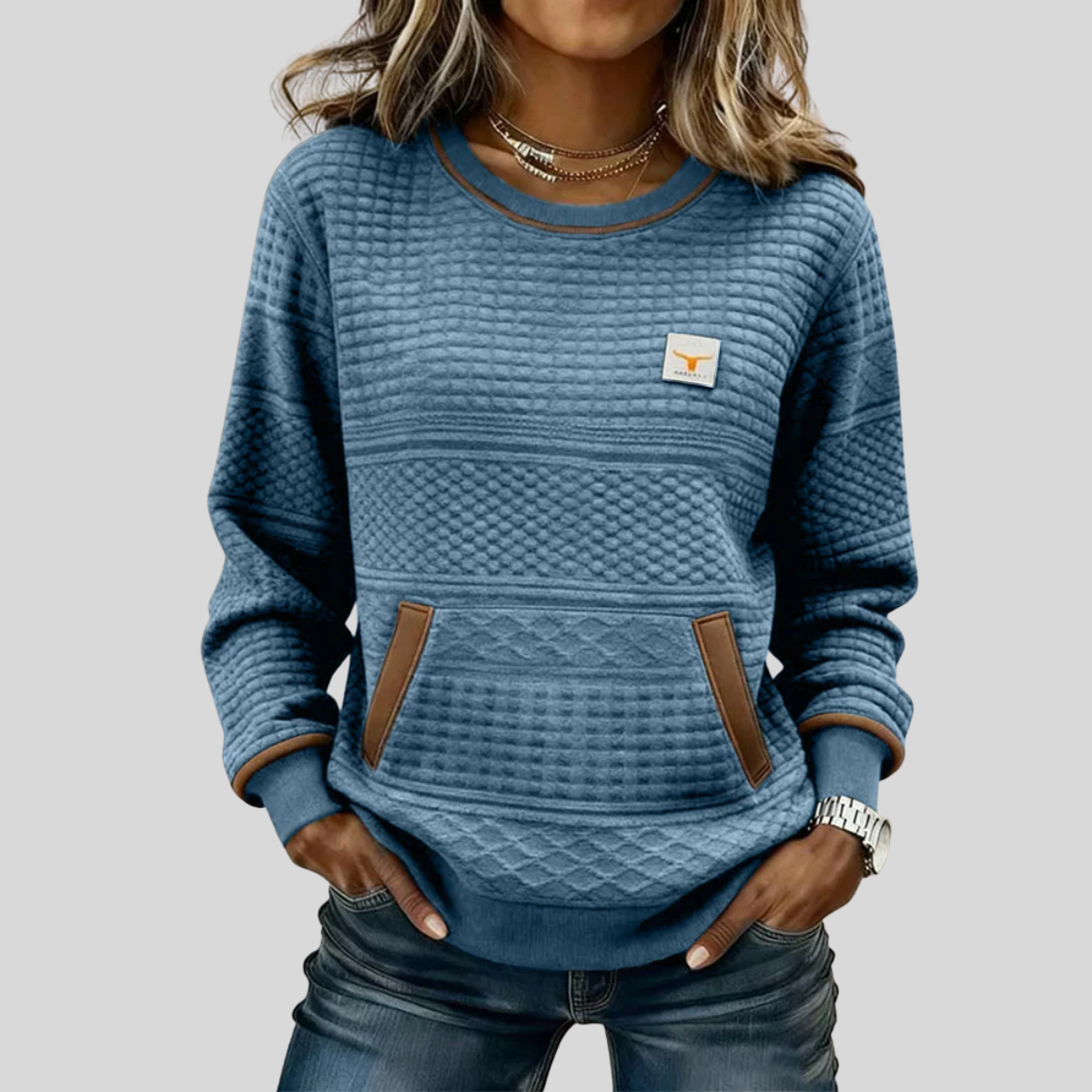 ETTA™ | KOSELIG SWEATSHIRT — Dusty Blue