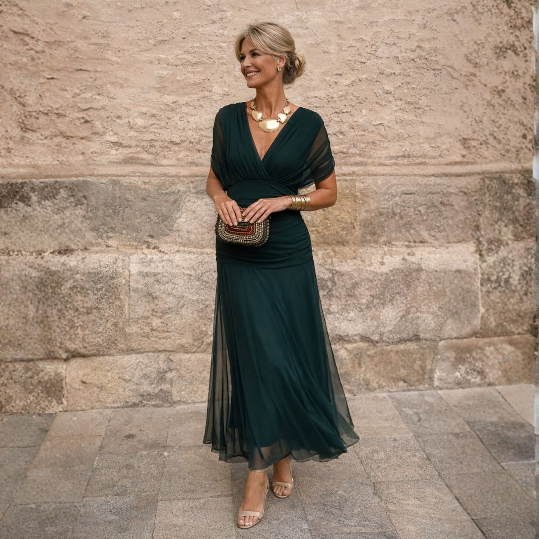 ROSSANA | MAXIKJOLE MED OFF-SHOULDER-DESIGN