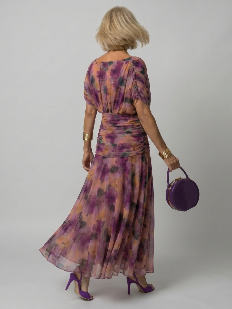 Calen | Off Shoulder Flytende Midikjole
